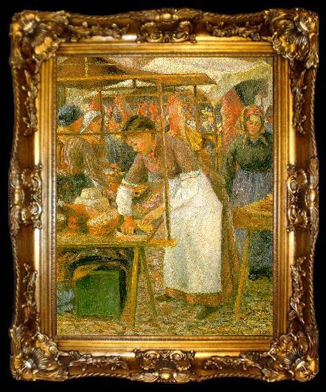 framed  Camille Pissaro The Pork Butcher, ta009-2